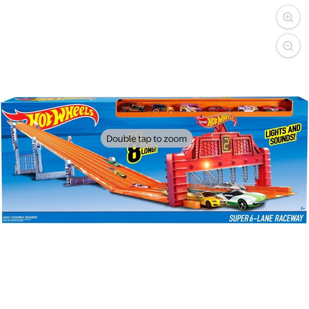 Hot Wheels Super 6-Lane Raceway Track Set - Orange